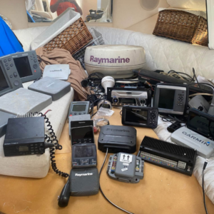 bunch of marine electronics